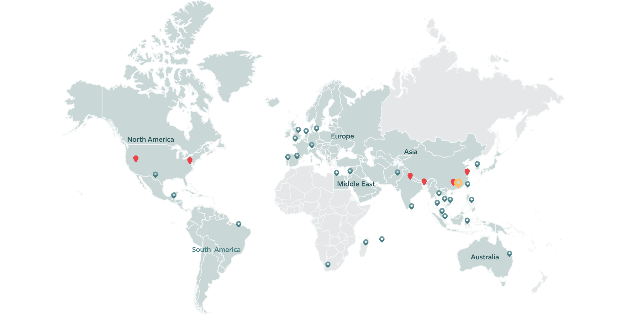 Contact Page World Map